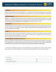 Explanation of Medicare Benefits for Chiropractic Services