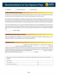 Recommendations For Care 2025 - Signature Page
