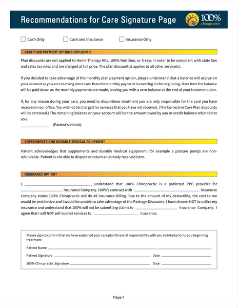 Recommendations For Care 2025 - Signature Page