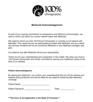 Medicaid Acknowledgement Form