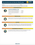 SPANISH - Modified Recommendations For Care (ADJ. ONLY / Form D)