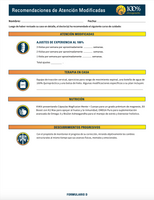 SPANISH - Modified Recommendations For Care (ADJ. ONLY / Form D)