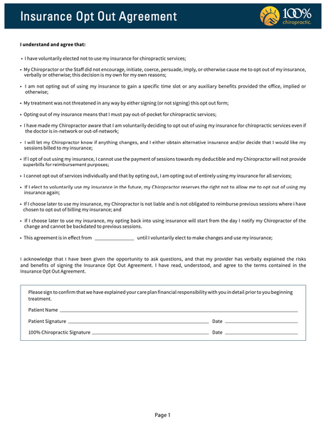 General Insurance Opt Out Form