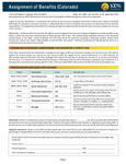 -Colorado Only- Assignment of Benefits