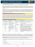 -Colorado Only- Assignment of Benefits