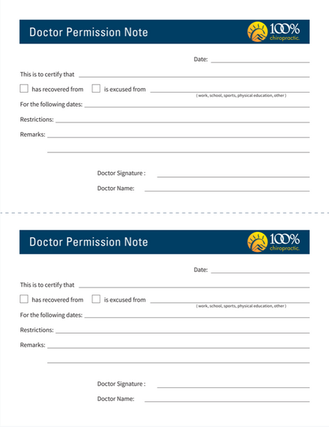 Doc Permission Slip & Return to Work / School