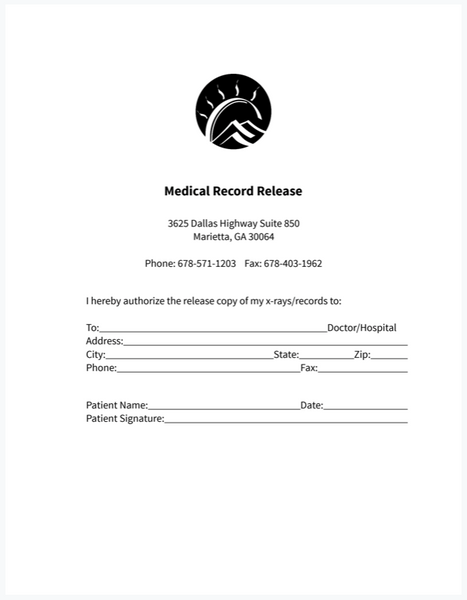 HIPAA Medical Record Release Form