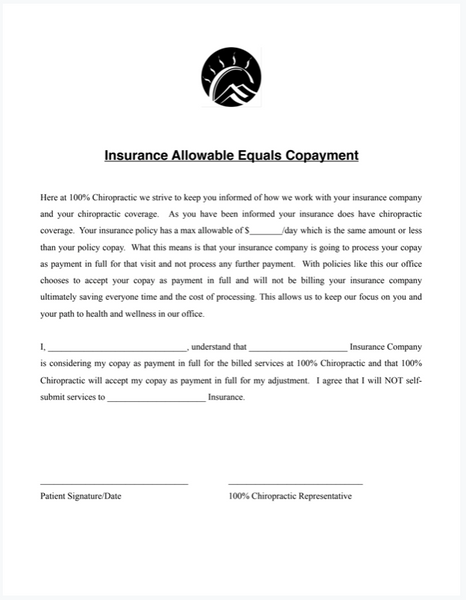 Insurance Allowables Equals Copayment