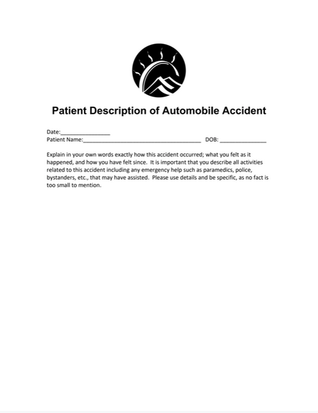 Patient Description of Auto Accident