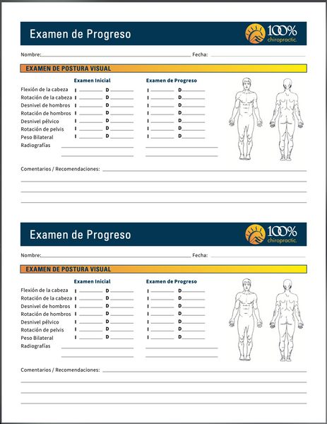 SPANISH Progressive Exam (2 per page)