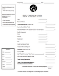 Daily Checkout Sheet