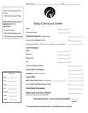 Daily Checkout Sheet