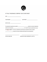 At Fault Insurance Company Coversheet