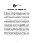 Spanish Terms of Acceptance